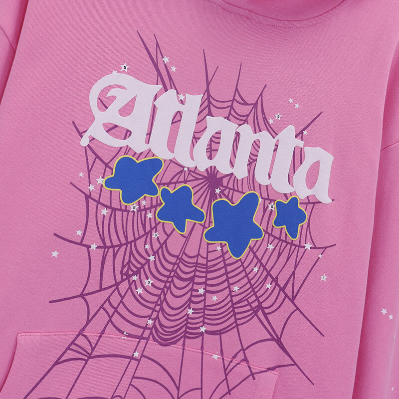 Sp5der Atlanta Hoodie – Pink Premium Streetwear Sweatshirt