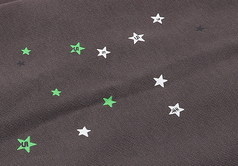Sp5der Green Foam Printing Heavyweight Hoodie – Grey Premium Streetwear Sweatshirt