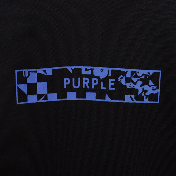 Purple Brand Logo Printed Hoodie
