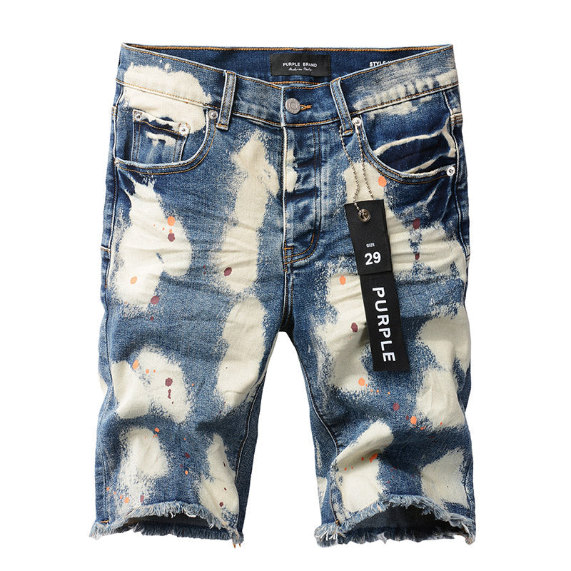 Purple Brand Relaxed Fit Denim Shorts
