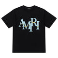 AMIRI Staggered Logo Print Cotton Jersey T-Shirt