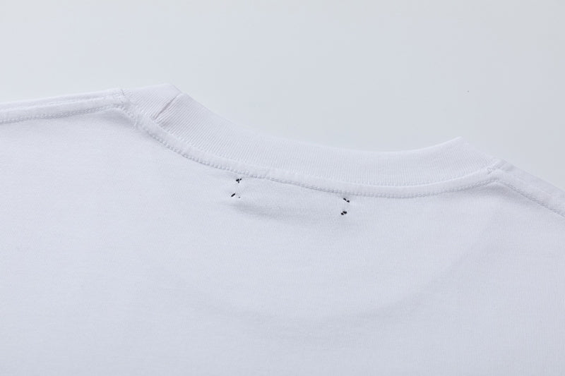 AMIRI Staggered Logo Print Cotton Jersey T-Shirt