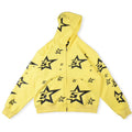 Sp5der 5Star Zip Hoodie – Yellow Premium Streetwear Sweatshirt