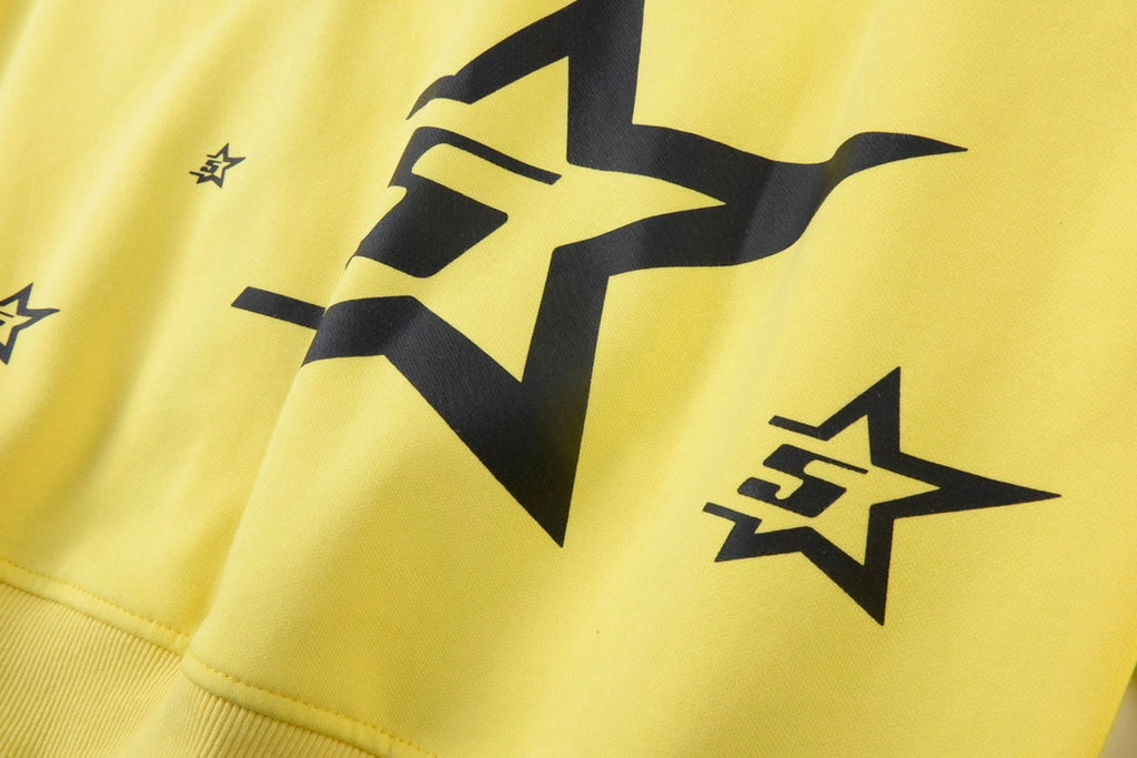 Sp5der 5Star Zip Hoodie – Yellow Premium Streetwear Sweatshirt