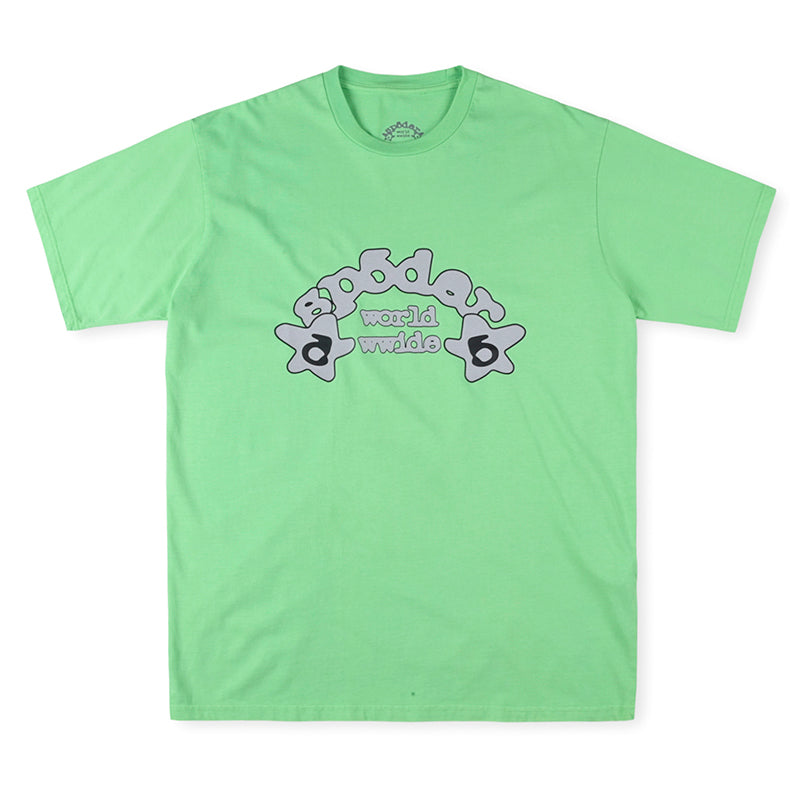 Sp5der Worldwide Tee – Slime Green Streetwear Graphic T-Shirt