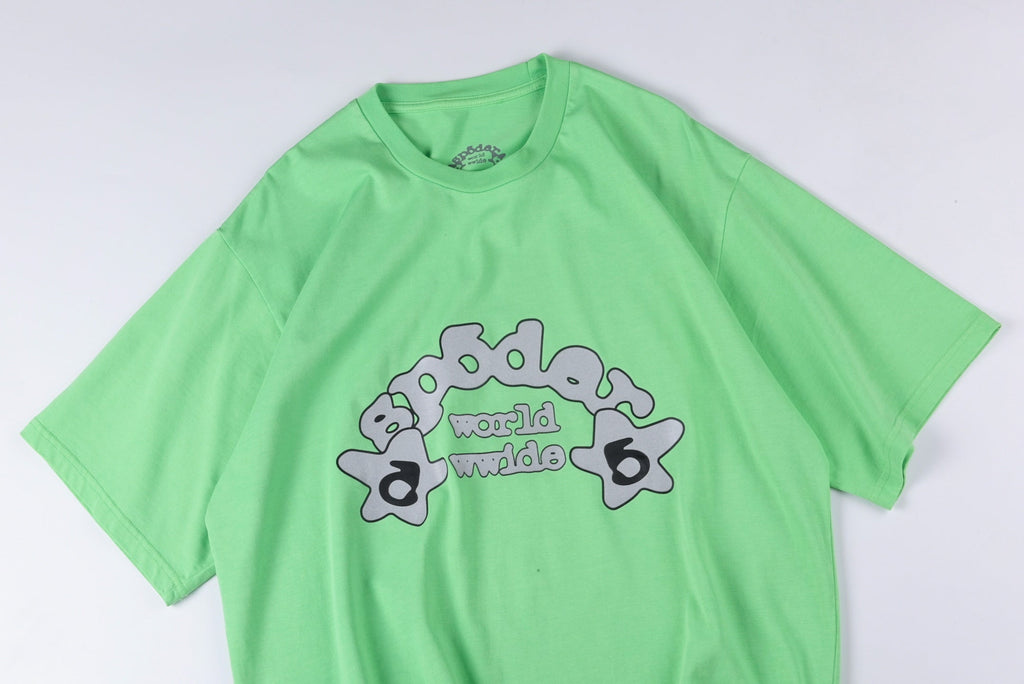 Sp5der Worldwide Tee – Slime Green Streetwear Graphic T-Shirt