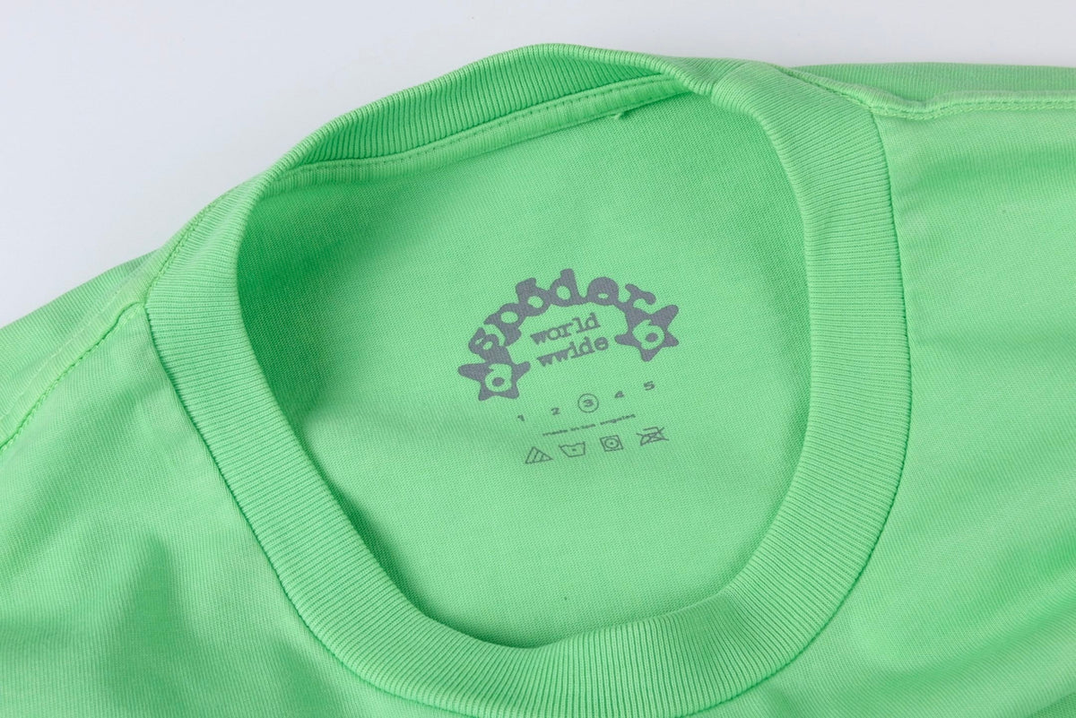 Sp5der Worldwide Tee – Slime Green Streetwear Graphic T-Shirt
