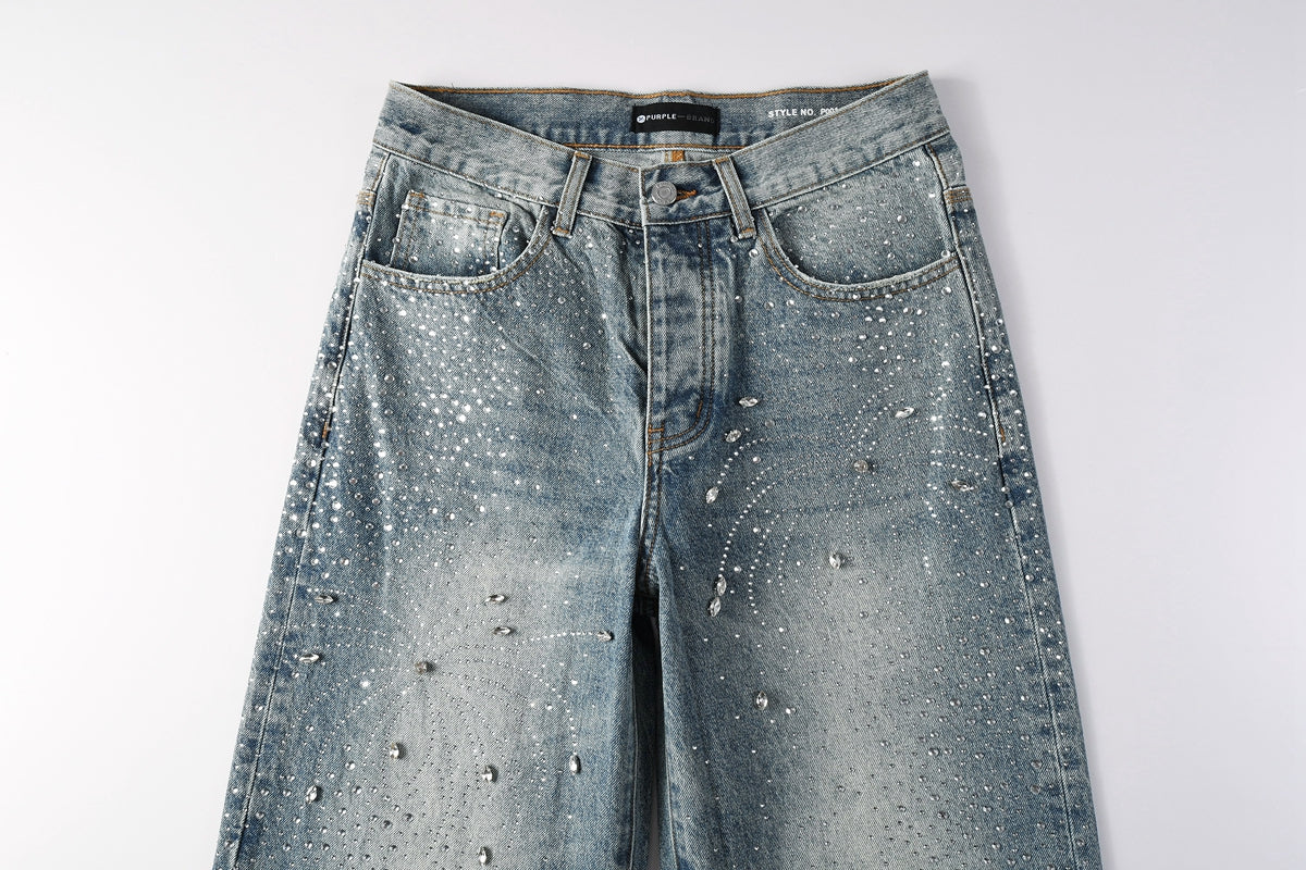 Purple Brand Crystal Diamond Skinny Jeans #9129