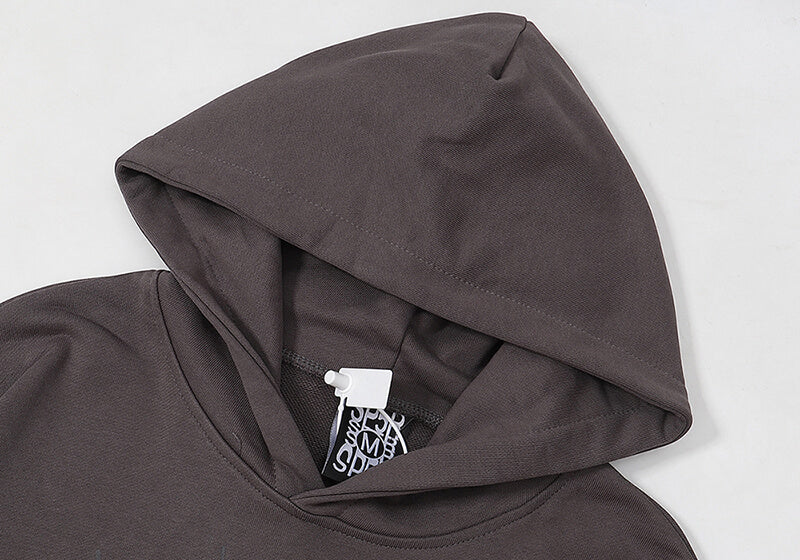 Sp5der Green Foam Printing Heavyweight Hoodie – Grey Premium Streetwear Sweatshirt