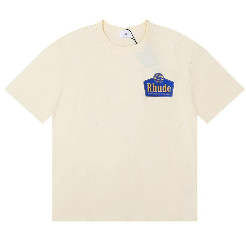 RHUDE Logo Print Cotton T-Shirt