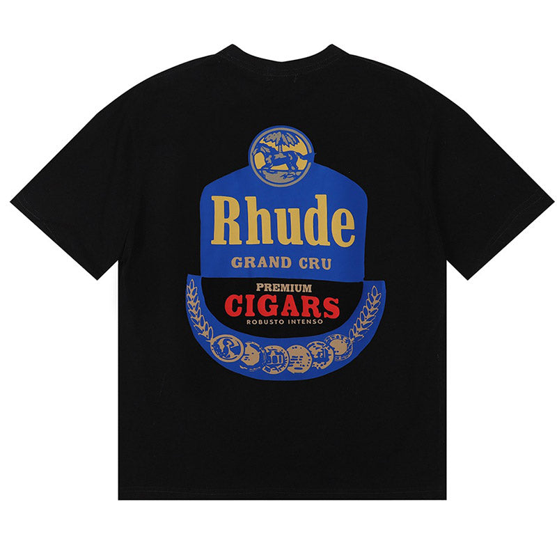 RHUDE Logo Print Cotton T-Shirt
