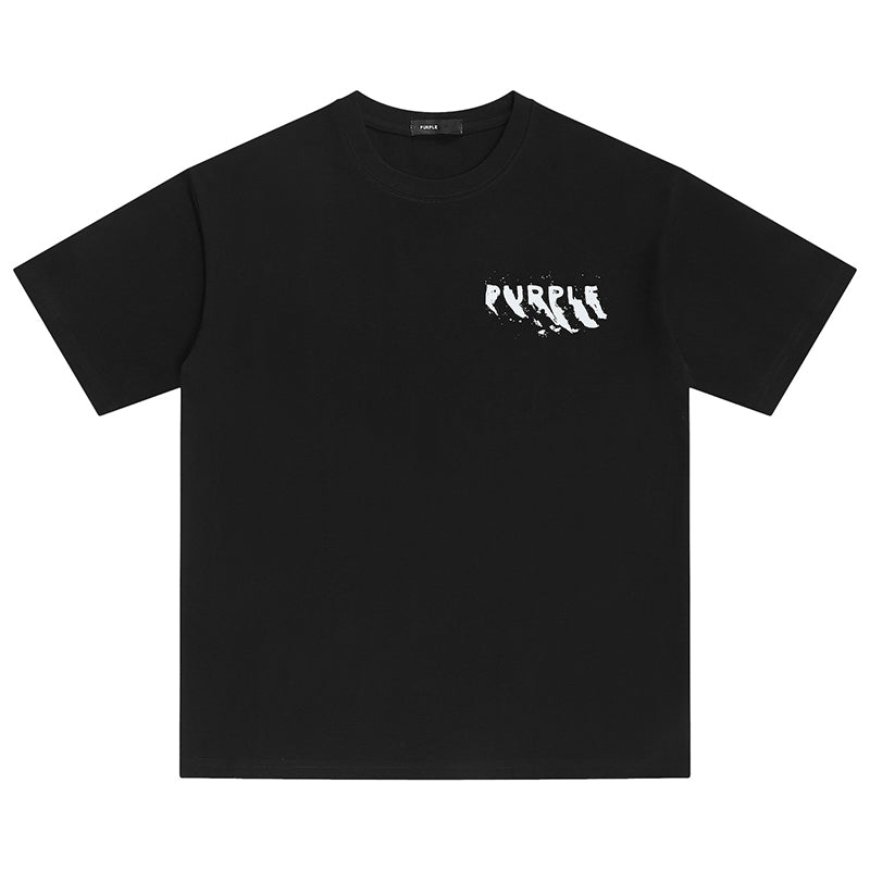 Purple Brand Paint-Streaked Logo T-Shirt