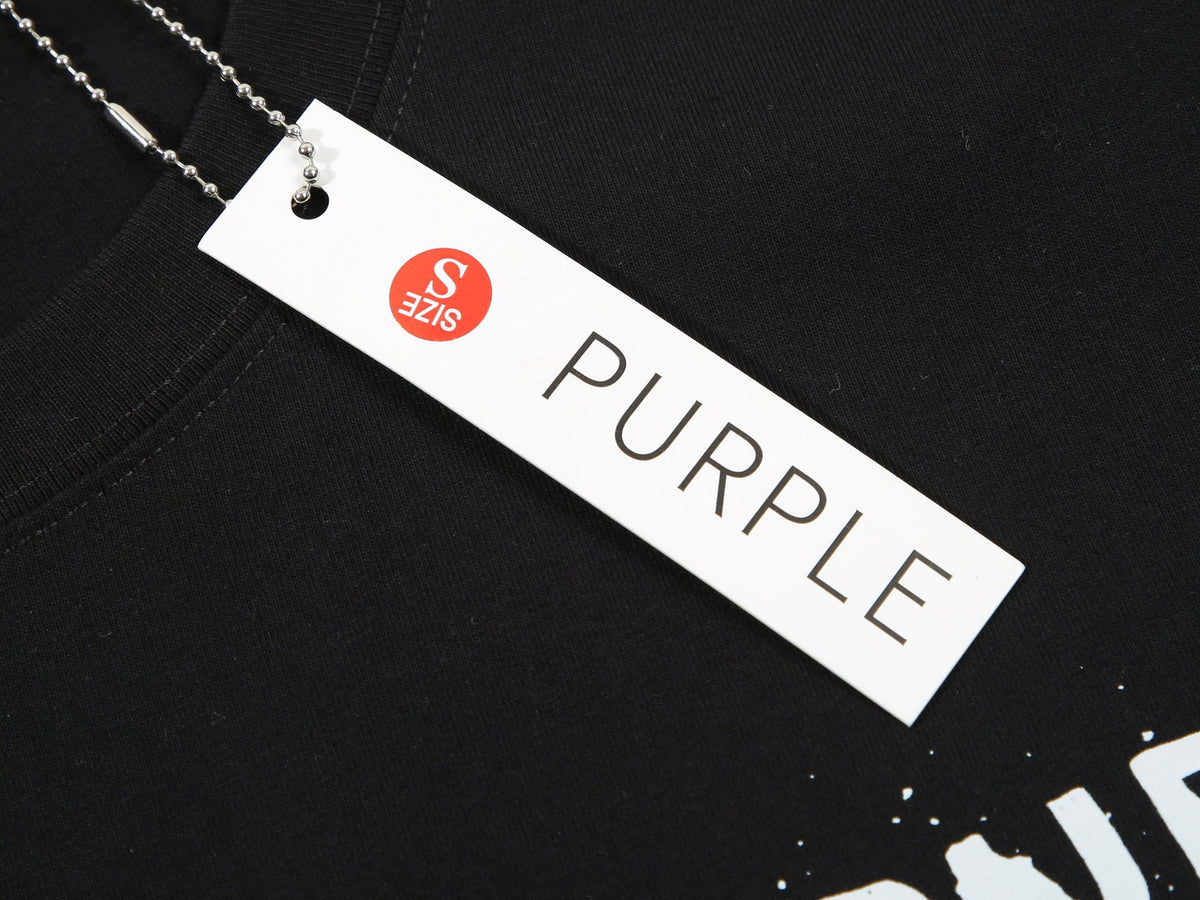 Purple Brand Paint-Streaked Logo T-Shirt