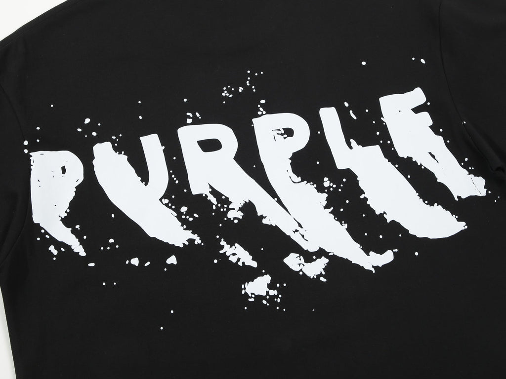 Purple Brand Paint-Streaked Logo T-Shirt