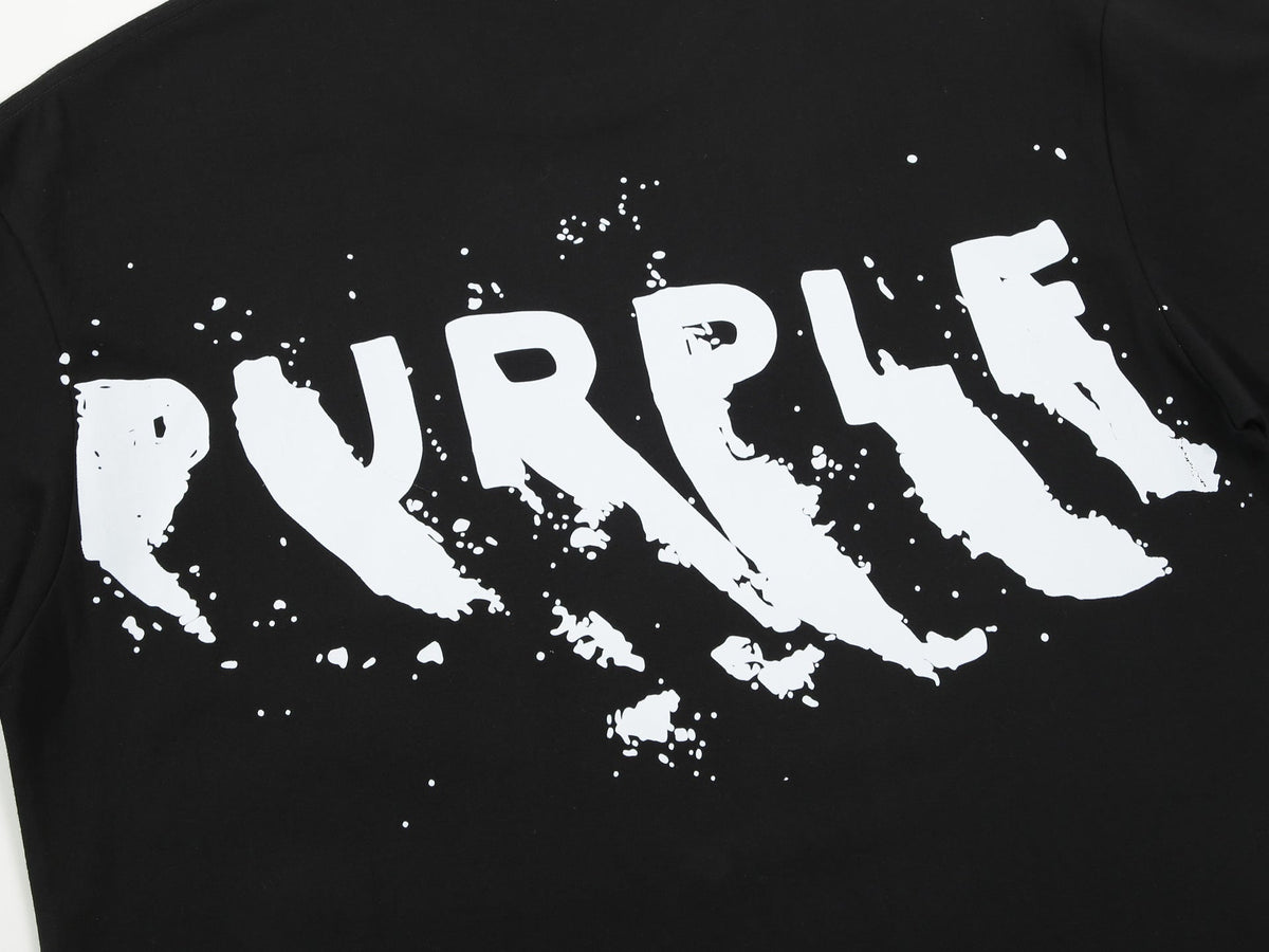 Purple Brand Paint-Streaked Logo T-Shirt