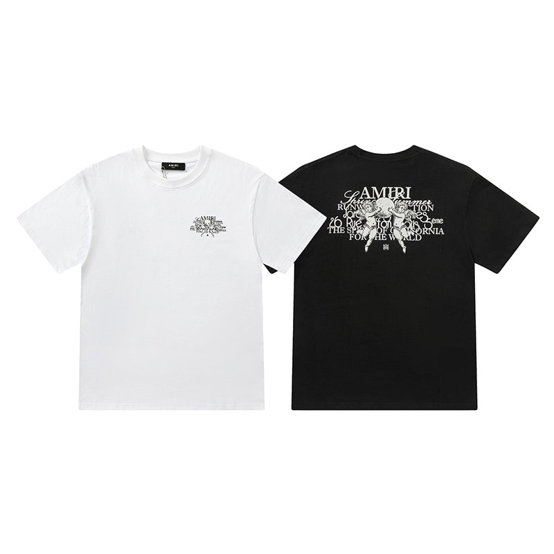 AMIRI Round Neck Street Style Cotton T-Shirt