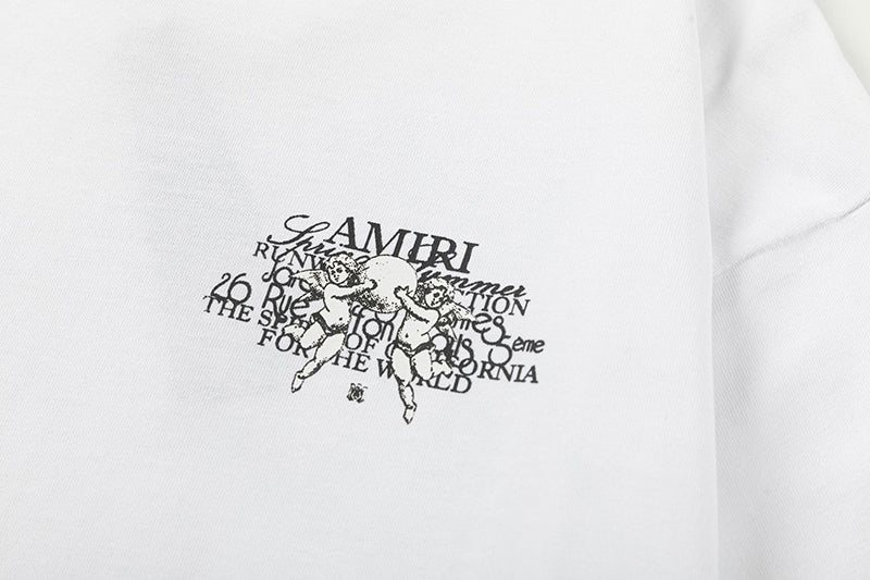 AMIRI Round Neck Street Style Cotton T-Shirt