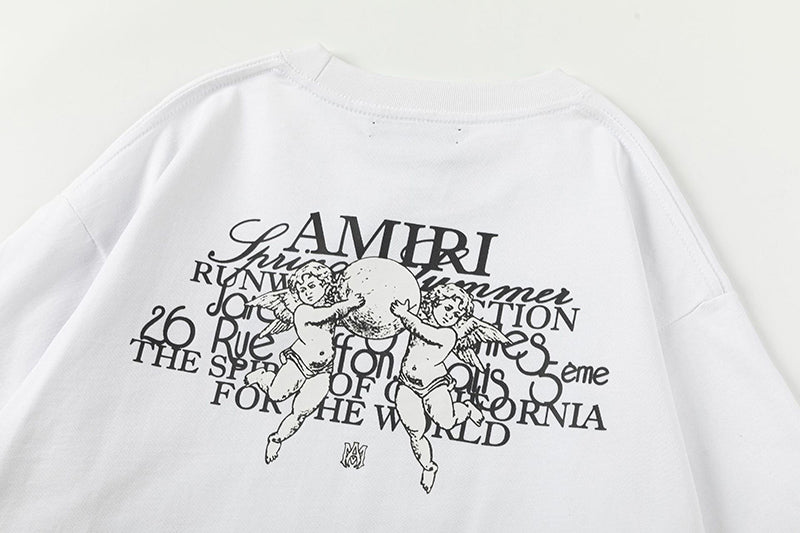 AMIRI Round Neck Street Style Cotton T-Shirt