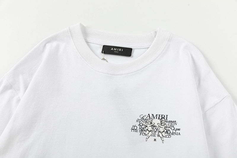 AMIRI Round Neck Street Style Cotton T-Shirt