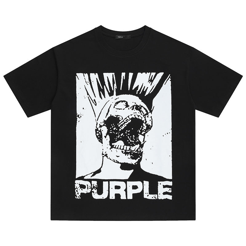 Purple Brand Black Logo T-Shirt