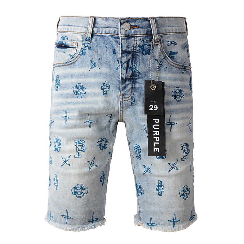 Purple Brand Relaxed-Fit Denim Shorts #5063