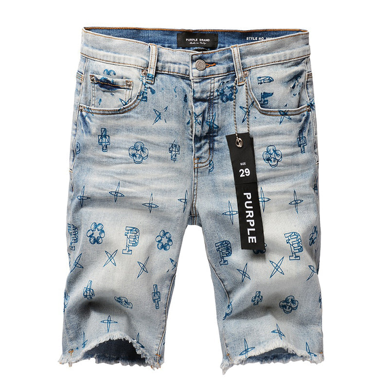 Purple Brand Relaxed-Fit Denim Shorts #5063