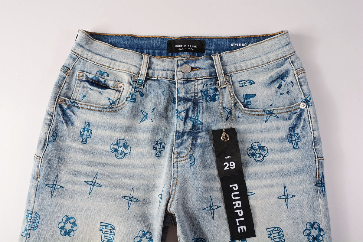 Purple Brand Relaxed-Fit Denim Shorts #5063