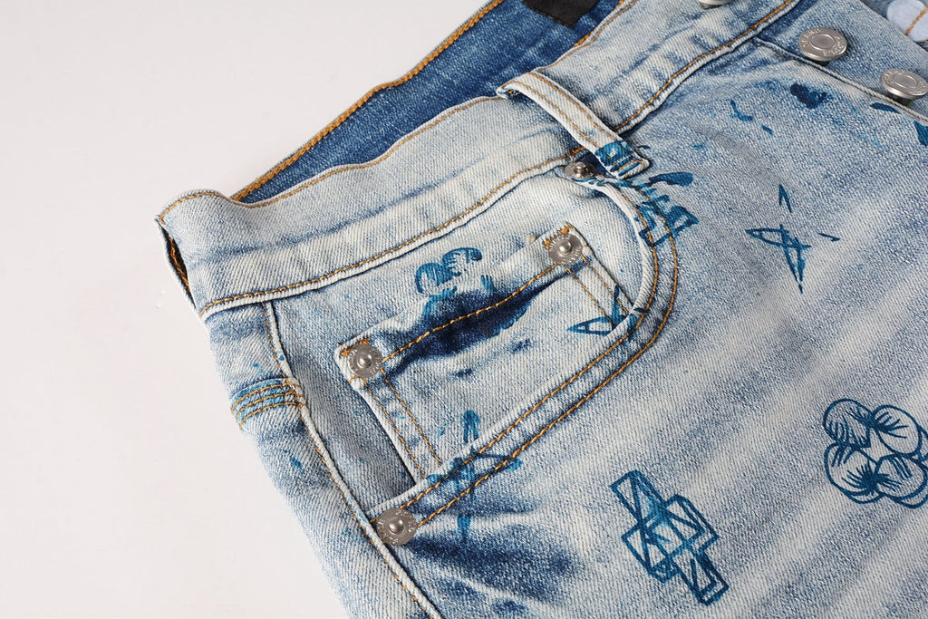 Purple Brand Relaxed-Fit Denim Shorts #5063