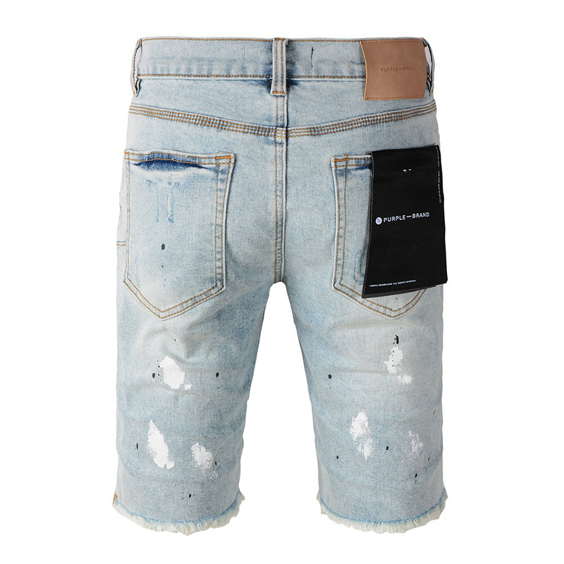 Purple Brand Relaxed Fit Denim Shorts