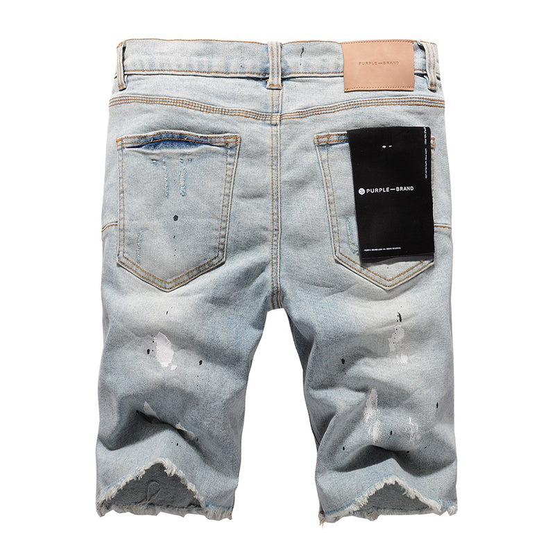Purple Brand Relaxed Fit Denim Shorts