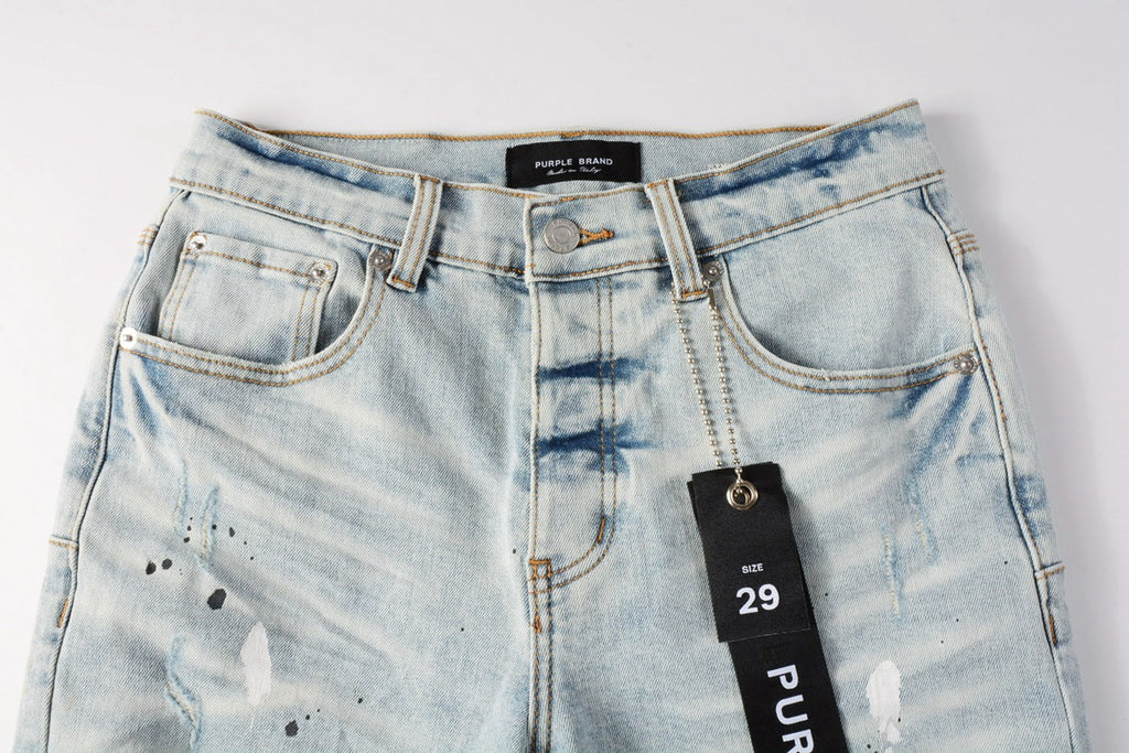 Purple Brand Relaxed Fit Denim Shorts