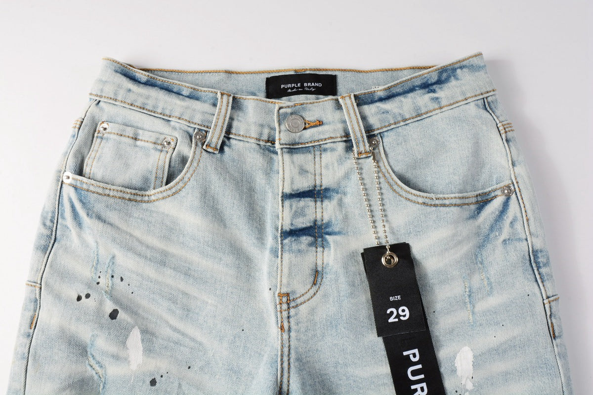 Purple Brand Relaxed Fit Denim Shorts