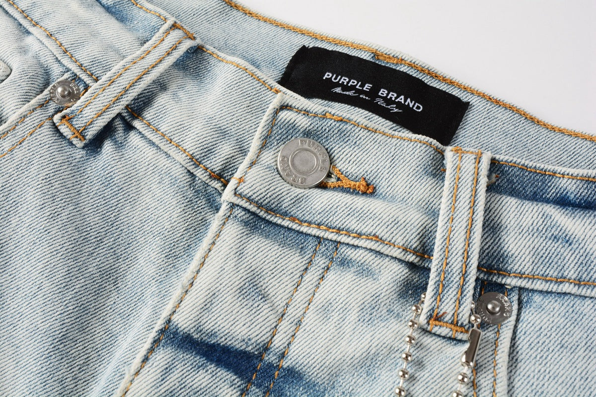 Purple Brand Relaxed Fit Denim Shorts