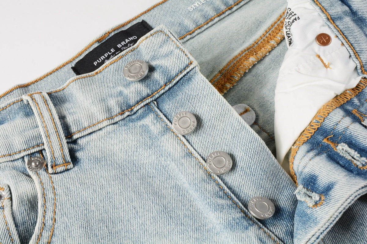 Purple Brand Relaxed Fit Denim Shorts
