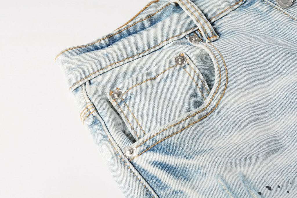 Purple Brand Relaxed Fit Denim Shorts