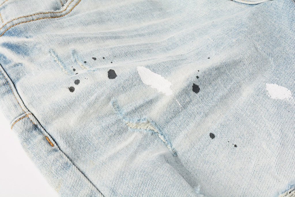 Purple Brand Relaxed Fit Denim Shorts