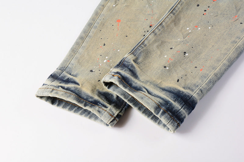 Purple Brand Jeans #9071 | Skinny Fit Scratched Denim