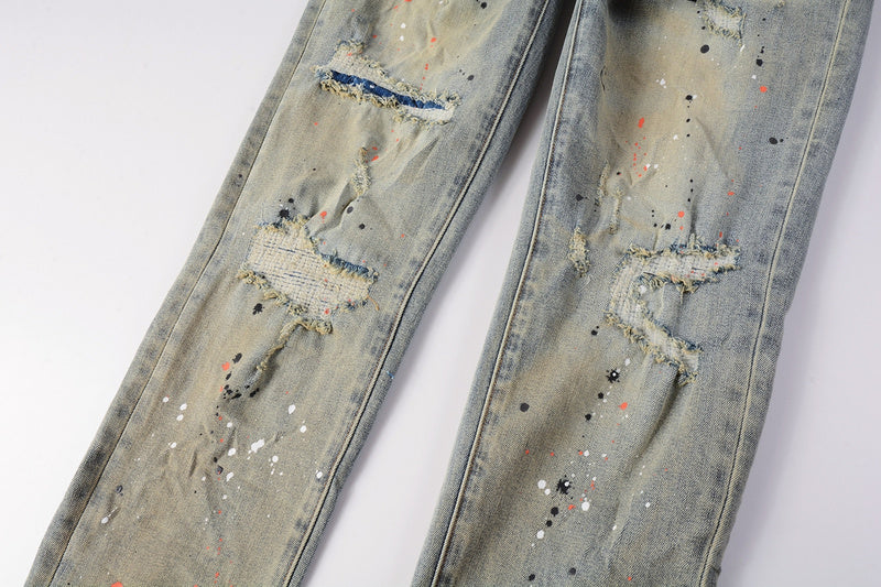 Purple Brand Jeans #9071 | Skinny Fit Scratched Denim