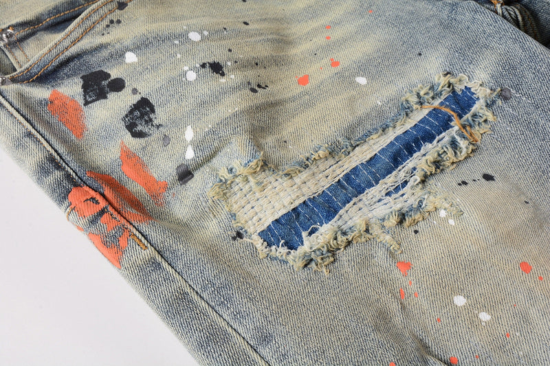 Purple Brand Jeans #9071 | Skinny Fit Scratched Denim