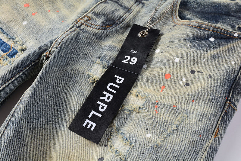 Purple Brand Jeans #9071 | Skinny Fit Scratched Denim