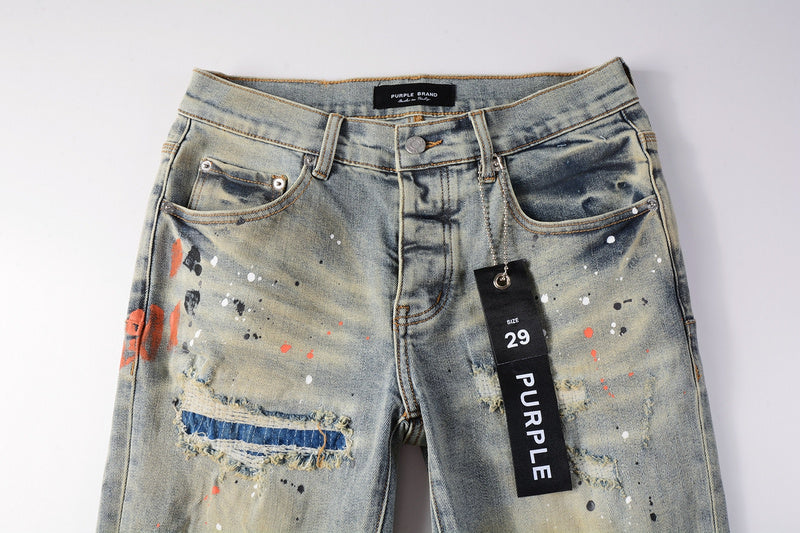 Purple Brand Jeans #9071 | Skinny Fit Scratched Denim