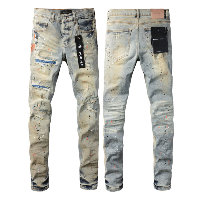 Purple Brand Jeans #9071 | Skinny Fit Scratched Denim