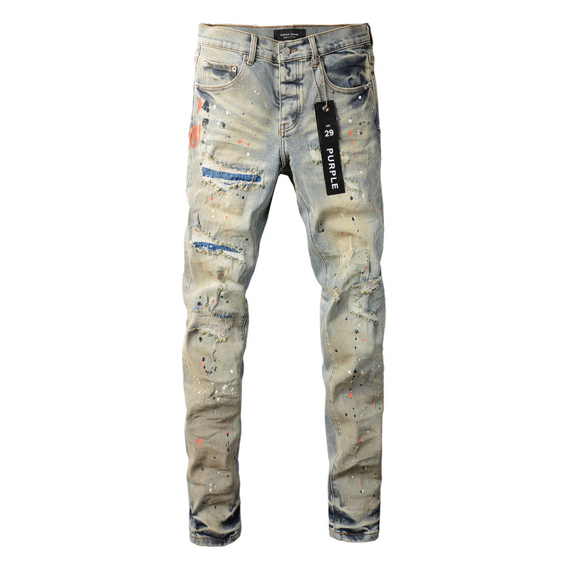 Purple Brand Jeans #9071 | Skinny Fit Scratched Denim