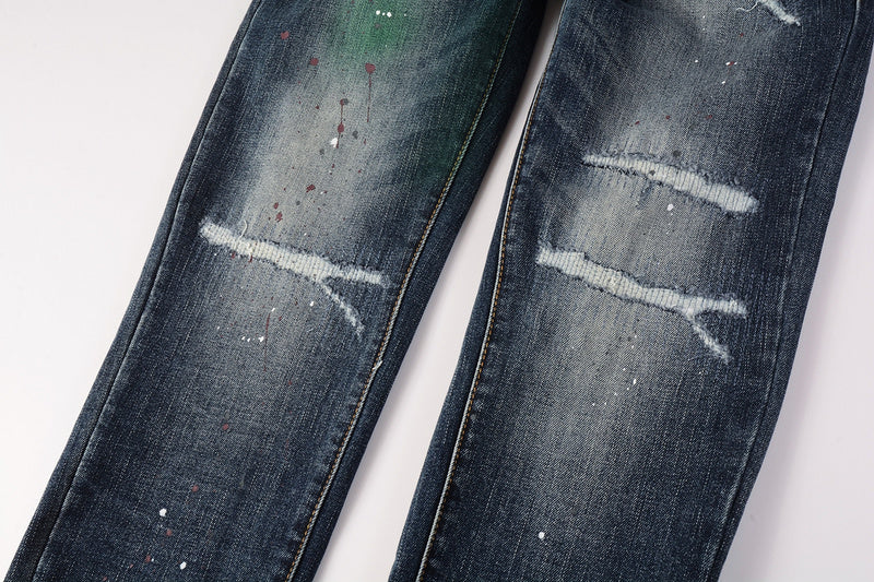 Purple Brand Skinny Jeans #9070 – Scratched Cotton Denim