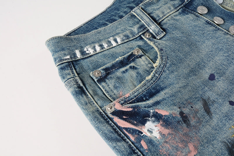 Purple Brand Jeans #9072 | Skinny Fit Scratched Denim