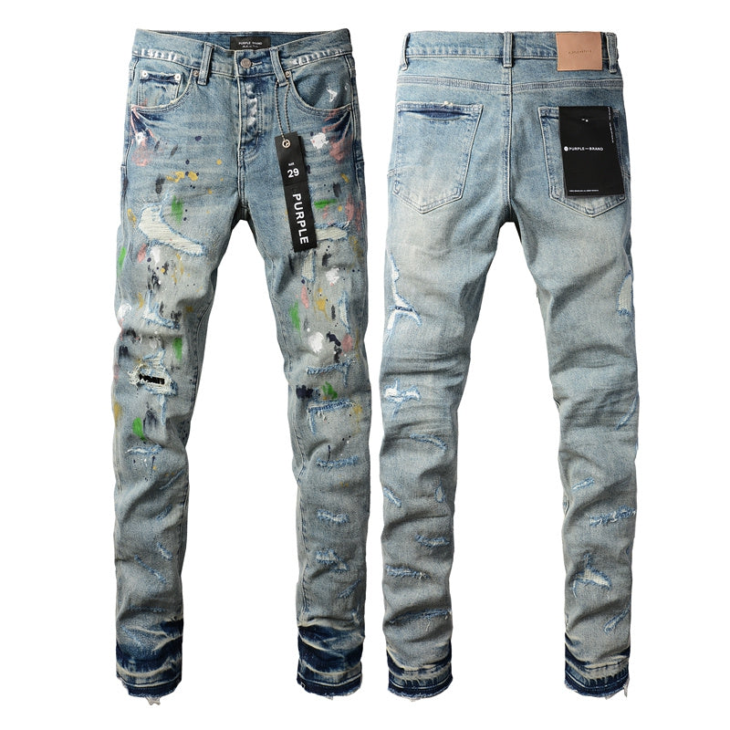 Purple Brand Jeans #9072 | Skinny Fit Scratched Denim