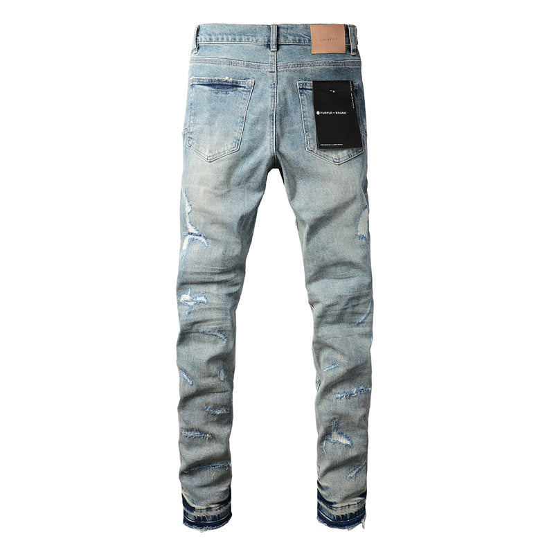 Purple Brand Jeans #9072 | Skinny Fit Scratched Denim