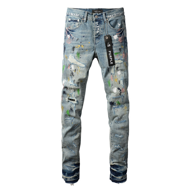 Purple Brand Jeans #9072 | Skinny Fit Scratched Denim