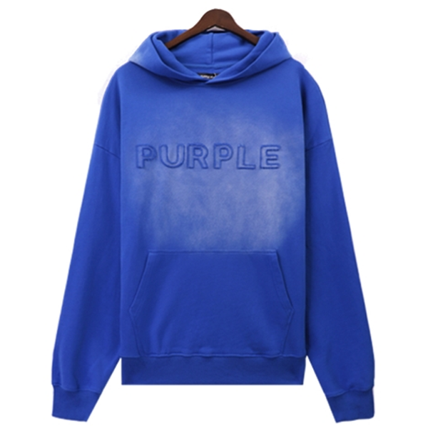 Purple Brand Logo Embroidery Hoodie
