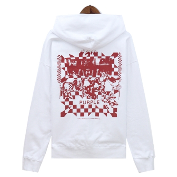 Purple Brand Logo Printed Hoodie